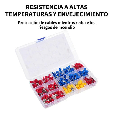 Kit 280 Terminales Eléctricas Aisladas Crimpado Para Cable