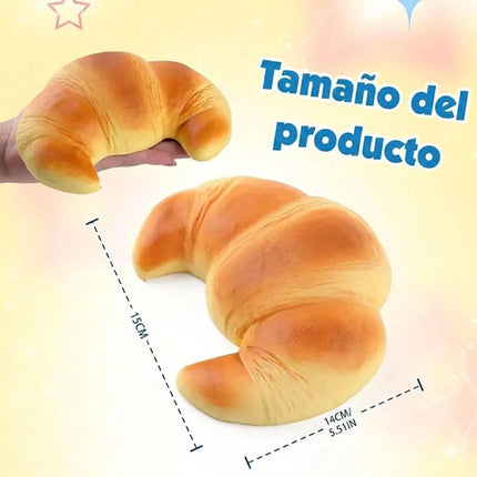 Squishy De Pan Cuernito Croissant Juguete Antiestres Suave