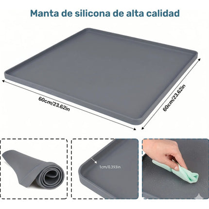 Tapete Protector De Lavadora Secadora Silicona Impermeable