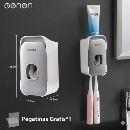 Dispensador Automático Pasta Dental Y Porta Cepillos Pared