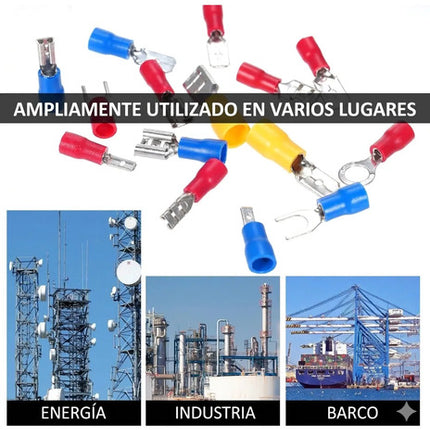 Kit 280 Terminales Eléctricas Aisladas Crimpado Para Cable