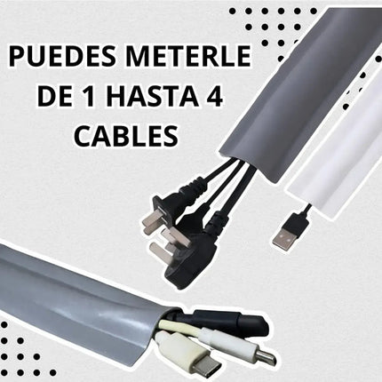 1m Organizador Cables Autoadhesivo 5.5cm Canaleta Cableado