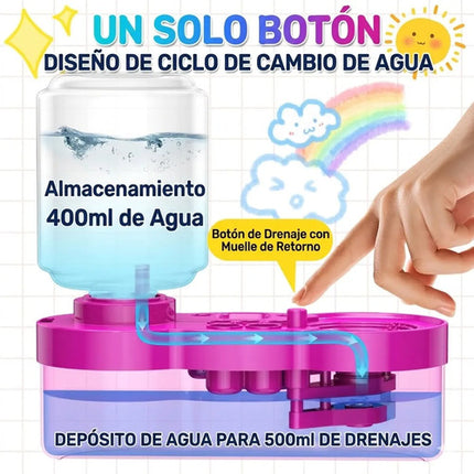 Enjuagador Pinceles Con Dispensador Agua Pintar Oleo Niños