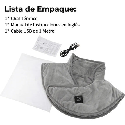 Almohadilla Térmica Eléctrica Para Cuello Hombros Calor Usb