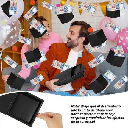 Caja Regalo Explosiva Dinero En Efectivo Cumpleaños Fiestas