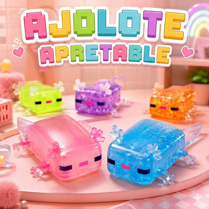 Juguete Antiestrés Ajolote Sensorial Cubo De Retorno Lento