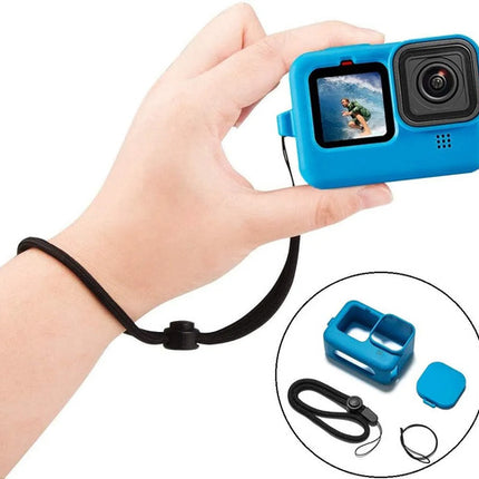 Funda Silicona Goprohero 13 12 11 10 9 Con Tapa Lente Correa