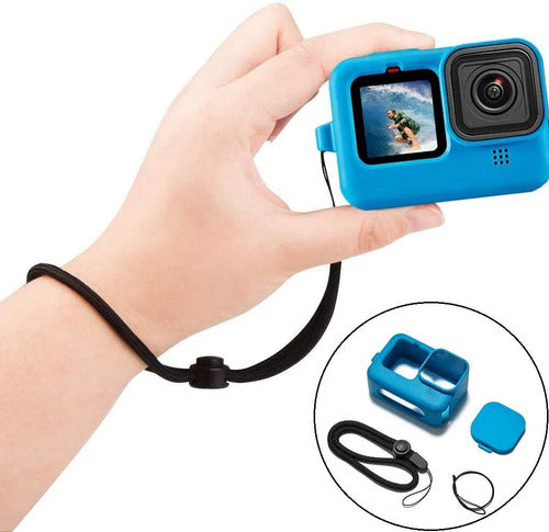 Funda Silicona Goprohero 13 12 11 10 9 Con Tapa Lente Correa
