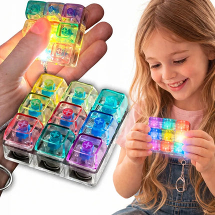 Teclado Fidget 9 Teclas Mecánico Antiestrés  Luz Led Llavero