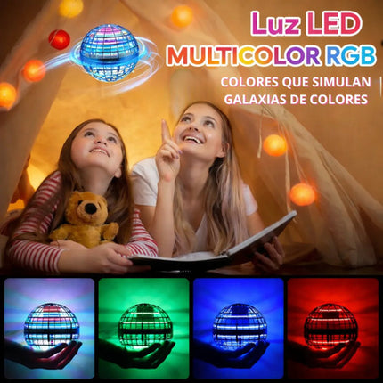 Bola Voladora Boomerang Luz Led Dron Sensor Movimiento Niños