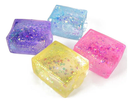 Juguete Antiestrés Squishy Cubo De Hielo Maltosa Con Glitter
