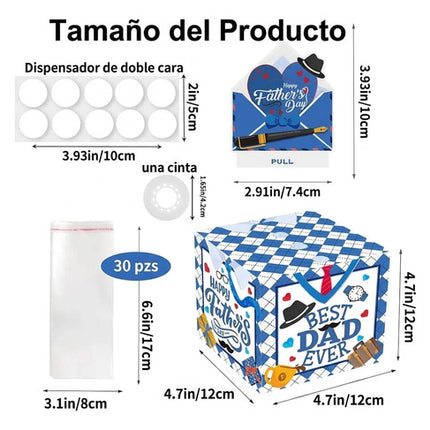 Caja Regalo Para Dinero Dia Del Padre Billetes Papá Kit Box