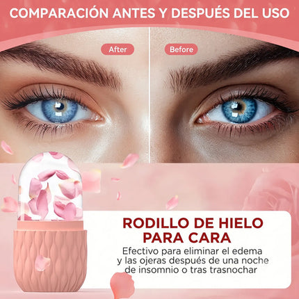 Rodillo De Hielo Facial Silicona Molde Masajeador De Rostro