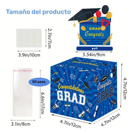 Caja Para Regalar Dinero Graduación Regalo Niños Escuela