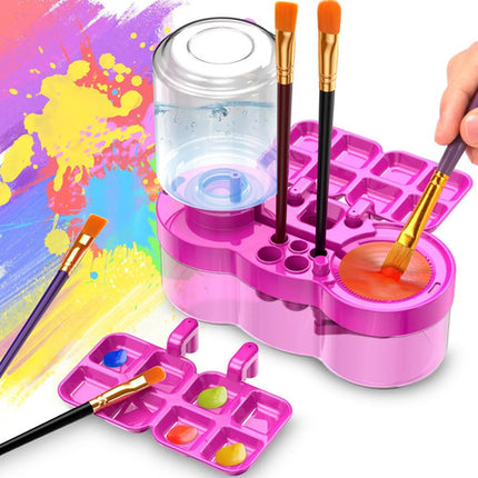 Enjuagador Pinceles Con Dispensador Agua Pintar Oleo Niños