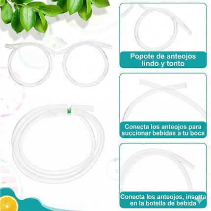 Lentes De Popote Flexibles Graciosos Fiesta Infantil Niños