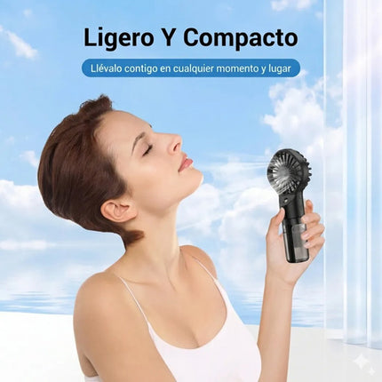Ventilador Portátil Mano Spray Agua Humidificador Recargable