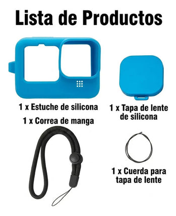 Funda Silicona Goprohero 13 12 11 10 9 Con Tapa Lente Correa