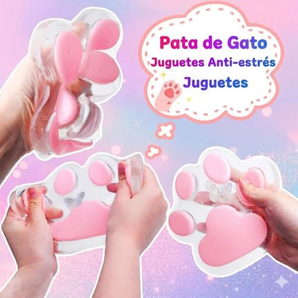 Squishy Pata De Gato Gigante Taba Antiestrés Silicona Kawaii