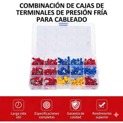 Kit 280 Terminales Eléctricas Aisladas Crimpado Para Cable
