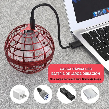 Bola Voladora Boomerang Luz Led Dron Sensor Movimiento Niños