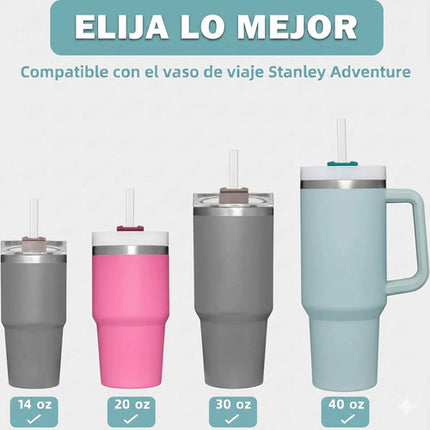 10 Popotes Repuesto Para Termo Stanley 40oz 30oz + Cepillo
