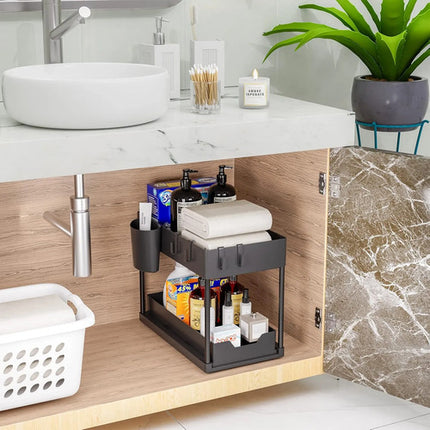 Organizador 2 Niveles Para Debajo Fregadero Tarja Con Cajon