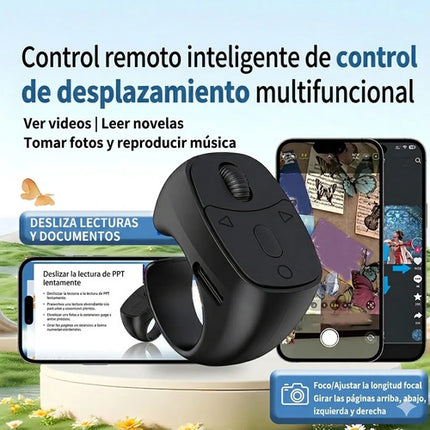Anillo Control Bluetooth Mouse De Dedo Pasa Paginas Celular