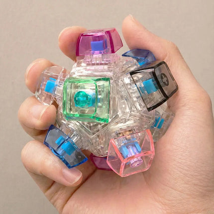 Llavero Fidget Pelota Antiestrés Sensorial Teclado Luz Led