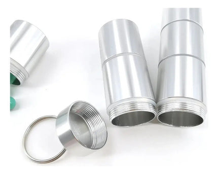 Tubo Pastillero Metal Semanal Dispensador Medicina Llavero