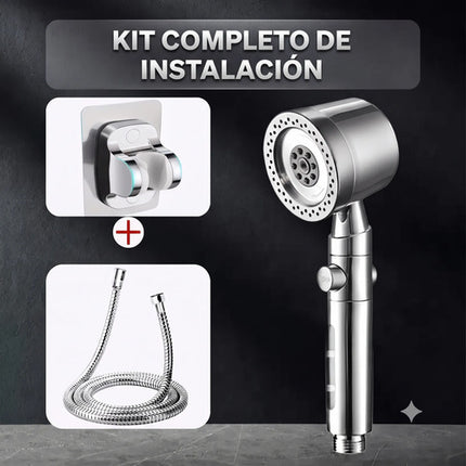 Kit Regadera De Mano Alta Presión Ahorradora 5 Modos Filtro