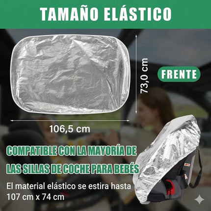 Funda Parasol Universal Silla Bebé Auto Protector Térmico