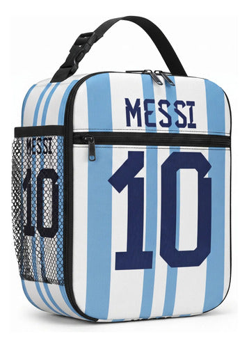 Lonchera Messi 10 Futbol Bolsa Almuerzo Termica Niño Escuela