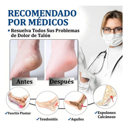 1 Par Taloneras Silicona Gel Almohadillas Dolor Talón Pies