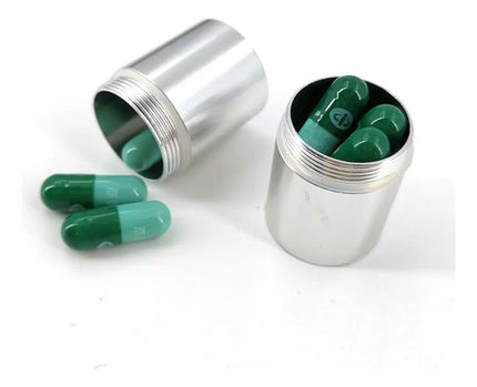 Tubo Pastillero Metal Semanal Dispensador Medicina Llavero