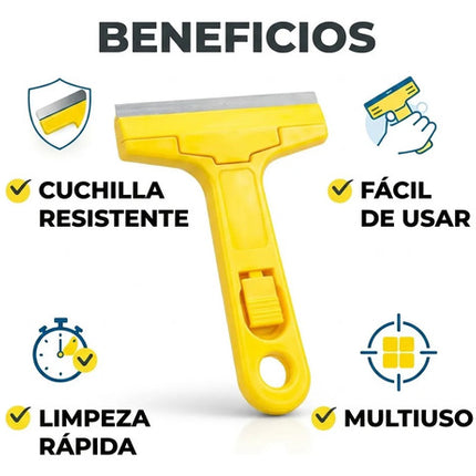 Raspador De Vidrios Y Ventana Limpieza Multiuso+10 Cuchillas