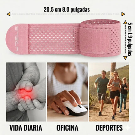 Par De Muñequeras De Compresión Deportiva Ajustable Elastica