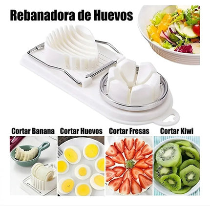 Cortador De Huevos 2 En 1 Rebanador Frutas Y Verduras Manual