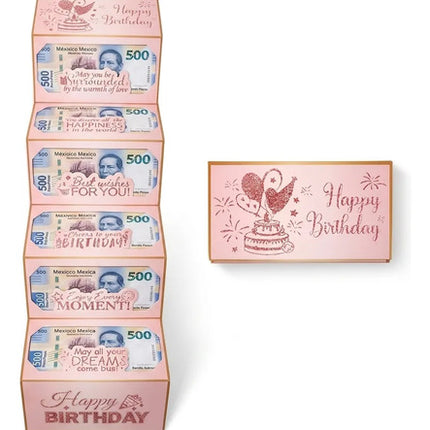 Sobre Tarjeta Plegable Regalo Dinero Efectivo Cumpleaño Niña