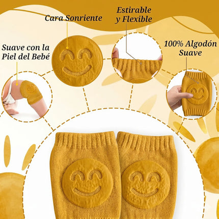 Rodilleras Para Bebé Gateo Antideslizante Protector Algodón