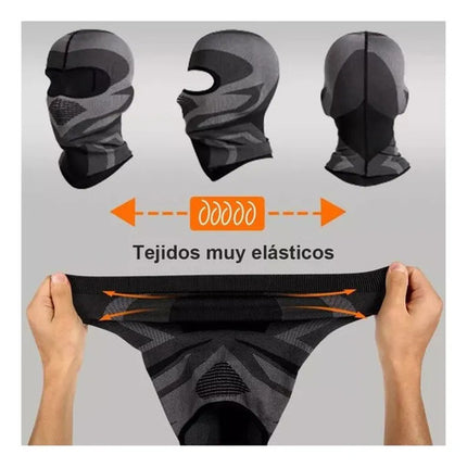 Pasamontañas Técnico Transpirable Para Moto Y Ciclismo Nylon
