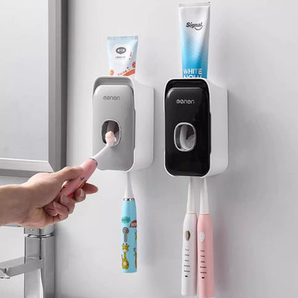 Dispensador Automático Pasta Dental Y Porta Cepillos Pared