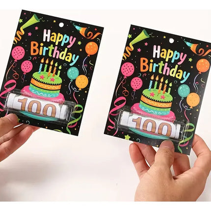 6 Tarjetas Portabilletes Cumpleaños Regalo Dinero Fiestas