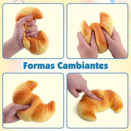 Squishy De Pan Cuernito Croissant Juguete Antiestres Suave