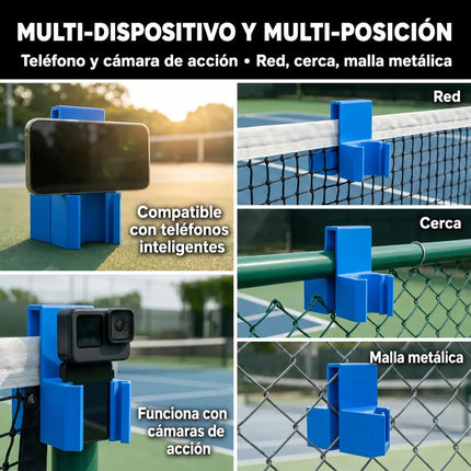 Soporte Doble Para Celular Red De Tenis Pádel Y Pickleball