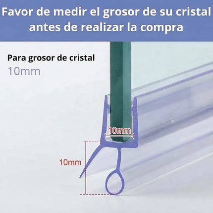 6m Tira Rigida Sello Para Puerta Cristal Ducha Baño Antifuga