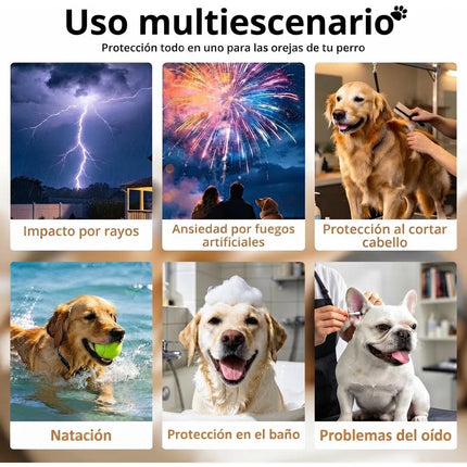 Orejeras Elasticas Perros Proteccion Ruido Capucha Baño