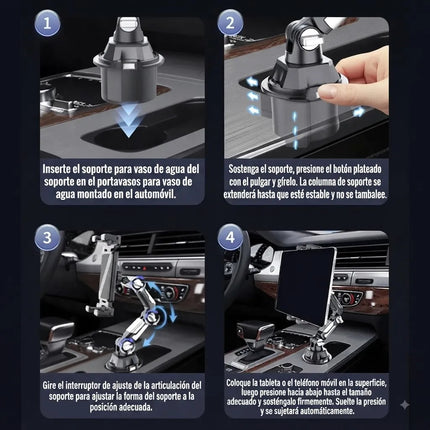 Soporte Universal De Ipad Celular Para Carro Brazo Largo Gps