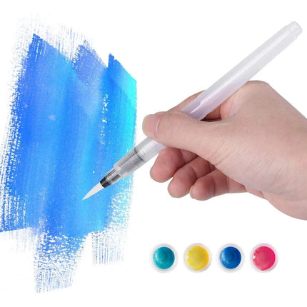 3 Pinceles De Agua Recargables Acuarela Dibujo Punta Plana
