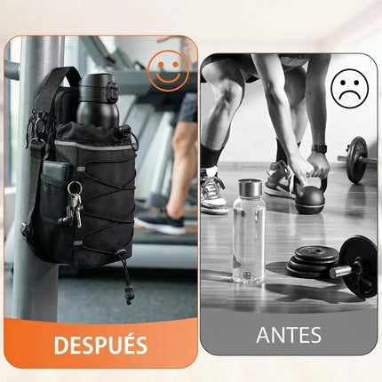 Bolsa Magnetica Porta Termo Botella Accesorios Gym Correa